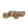Natural wooden planter 4pc/Set