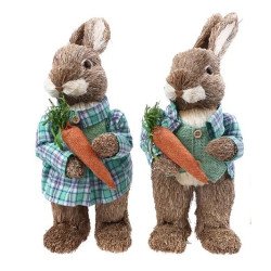 Straw Rabbits Bunny/Easter Decorations