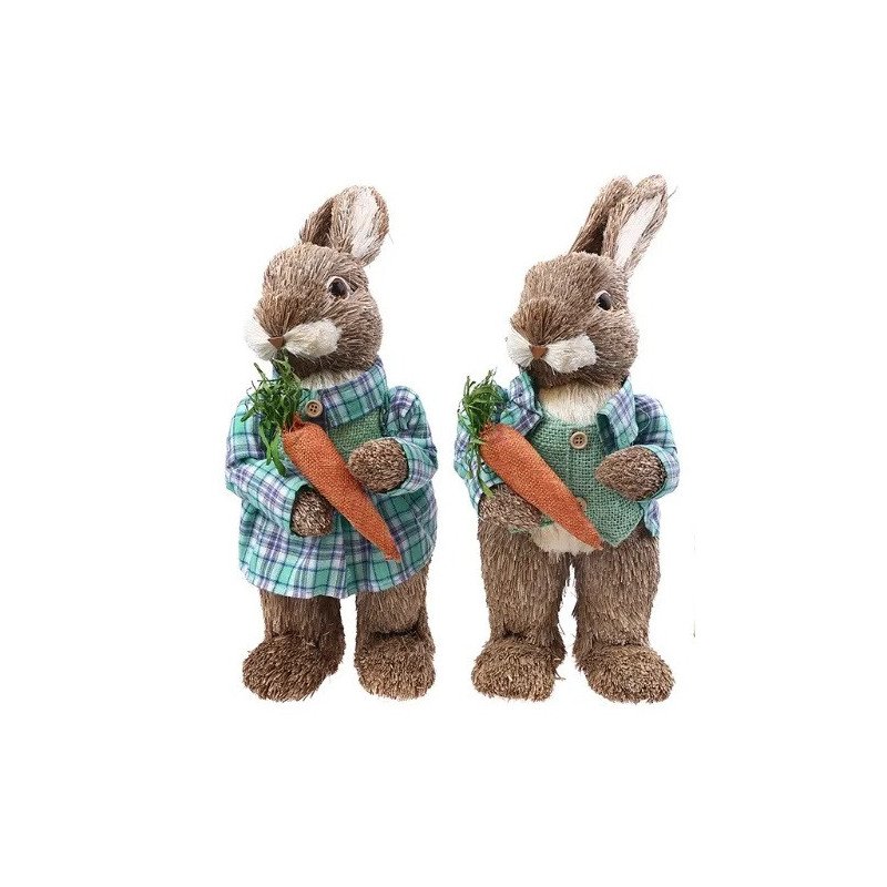 Straw Rabbits Bunny/Easter Decorations