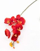 Artificial Orchid Orange/Single Stem