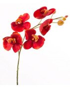 Artificial Orchid Orange/Single Stem