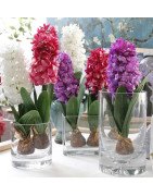 Artificial Hyacinth Flower with Bulb and leaves