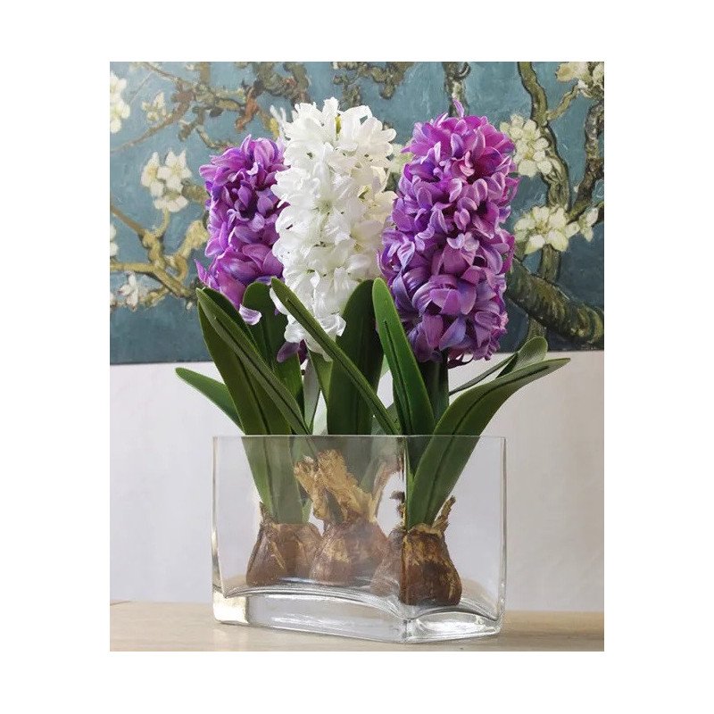 Artificial Hyacinth Flower with Bulb and leaves