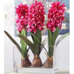 Artificial Hyacinth Flower with Bulb and leaves