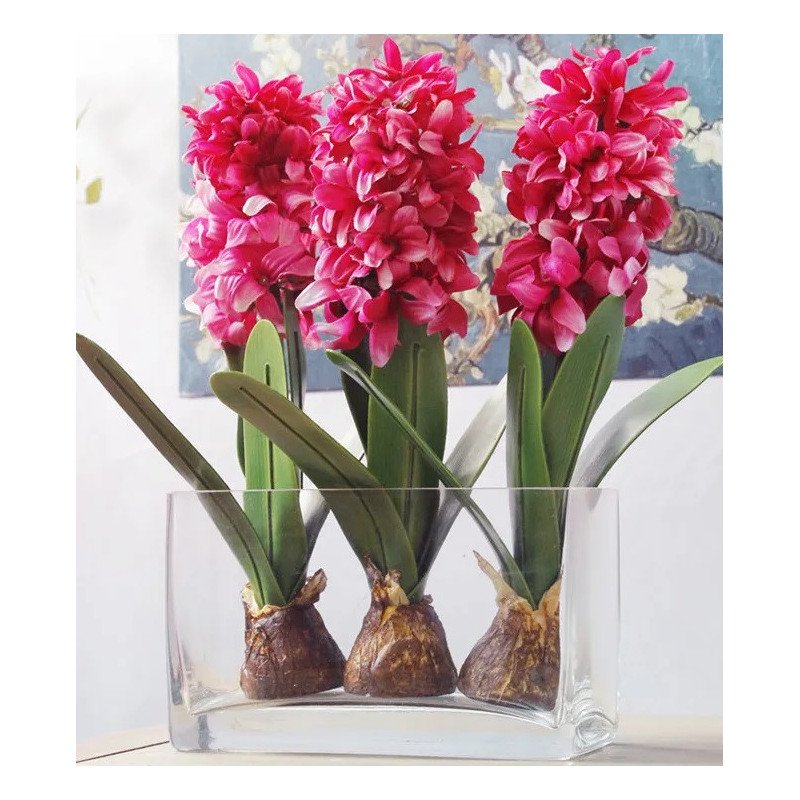 Artificial Hyacinth Flower with Bulb and leaves