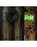 Halloween Wreath with 30 LED warm white Lights