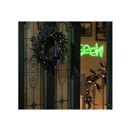 Halloween Wreath with 30 LED warm white Lights