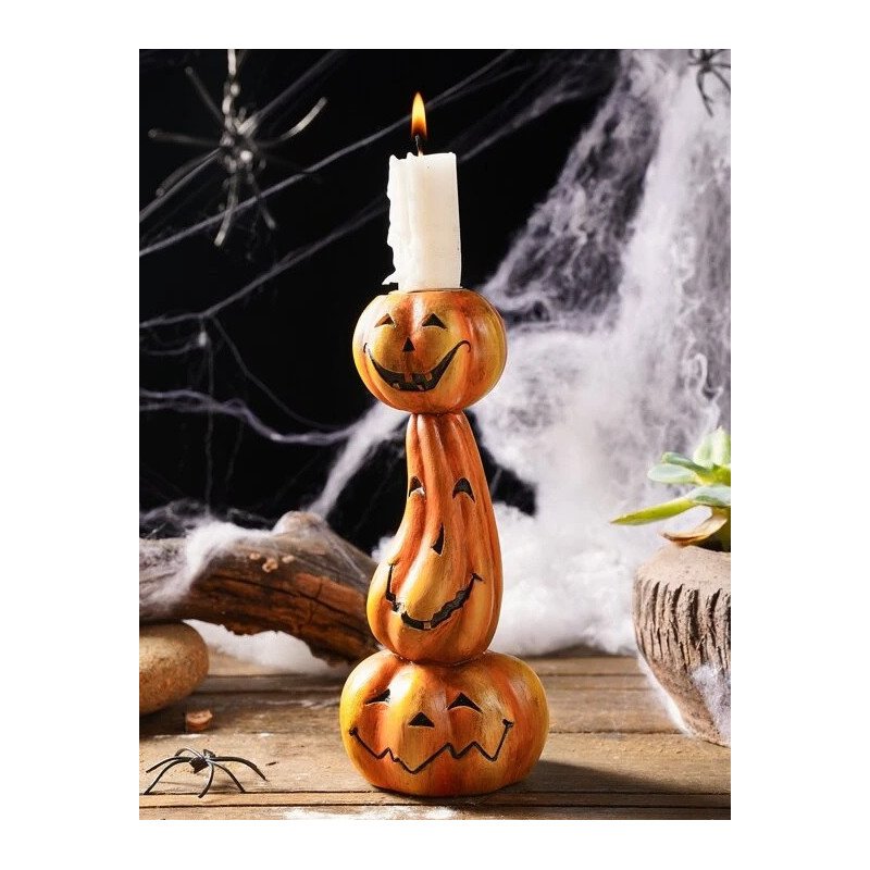 Halloween Pumpkin Candle Holder