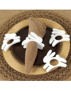 White Bunny Napkin Rings 4pc