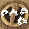 White Bunny Napkin Rings 4pc