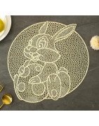 Easter Bunny Shaped Placemats set of 2pc