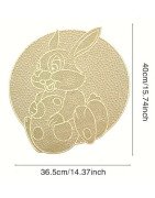 Easter Bunny Shaped Placemats set of 2pc