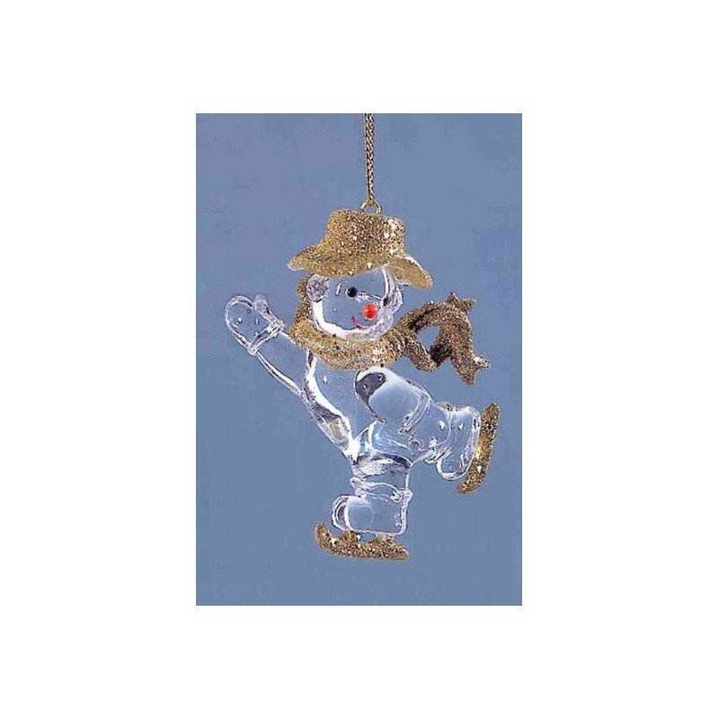 Decorative acrylic Snowman in Hat/Christmas decoration Decorative acrylic Snowman in Hat/Christmas decoration