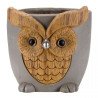 Wood&stone Owl Planter